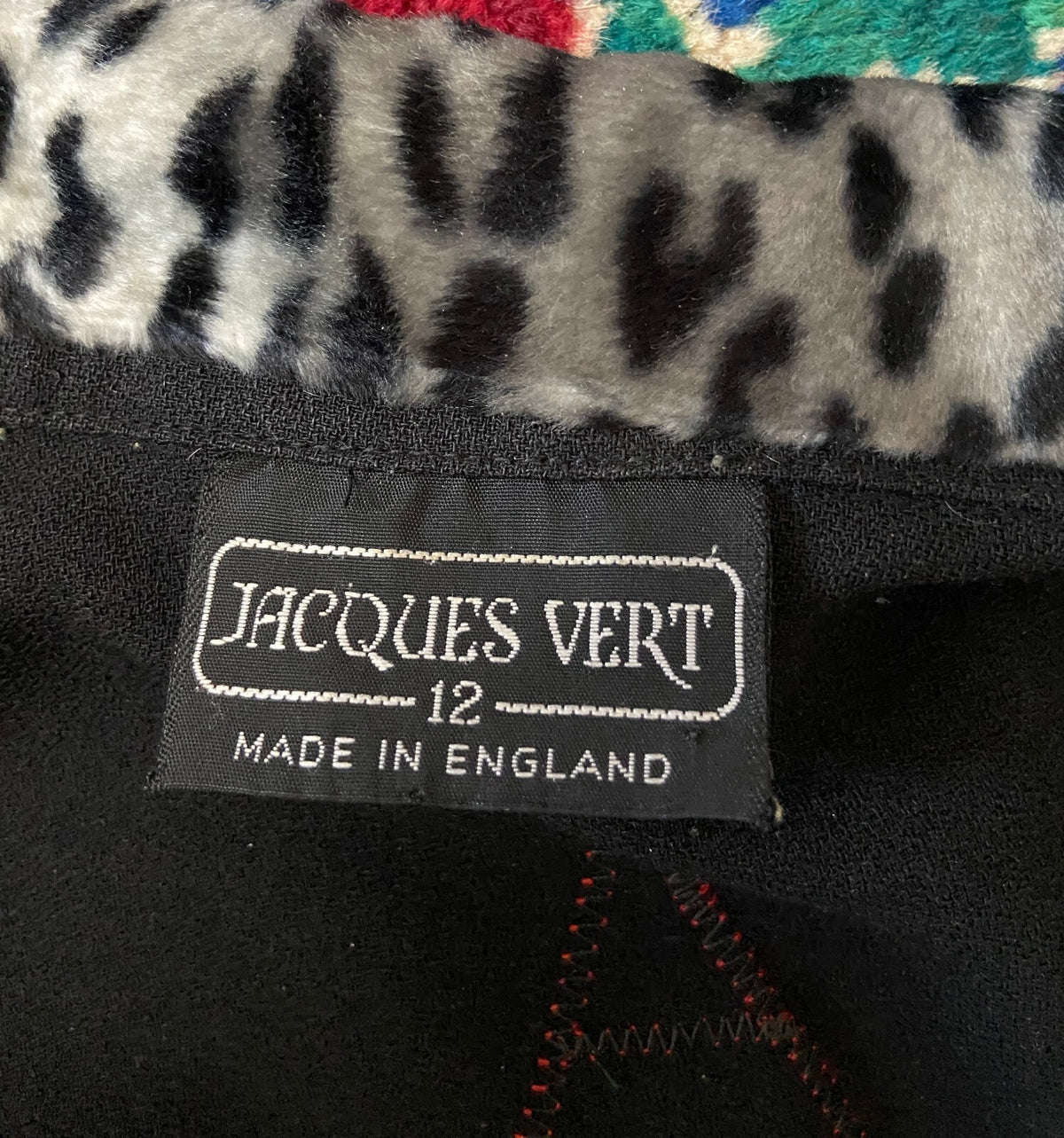 Vintage 1980s Leopard & Pyramid Cropped Jacket
