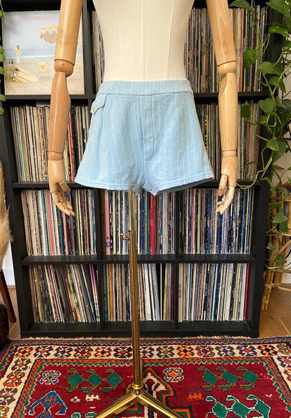 Vintage 1970s Pale Blue Terry Shorts
