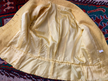 Vintage 1980s Yellow Tweed Jacket