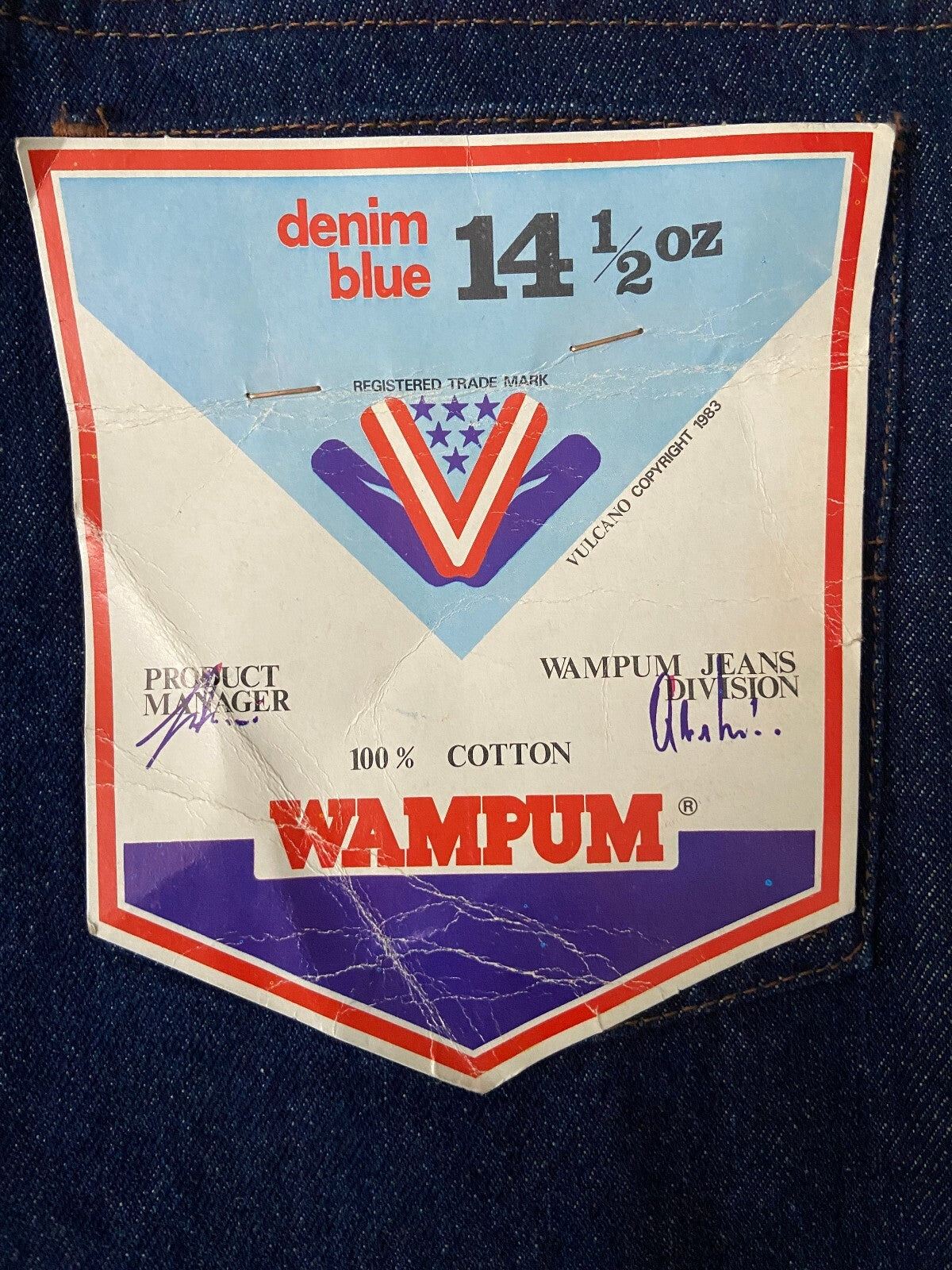 Vintage 1980s Deadstock Wampum Straight Leg Jeans W28