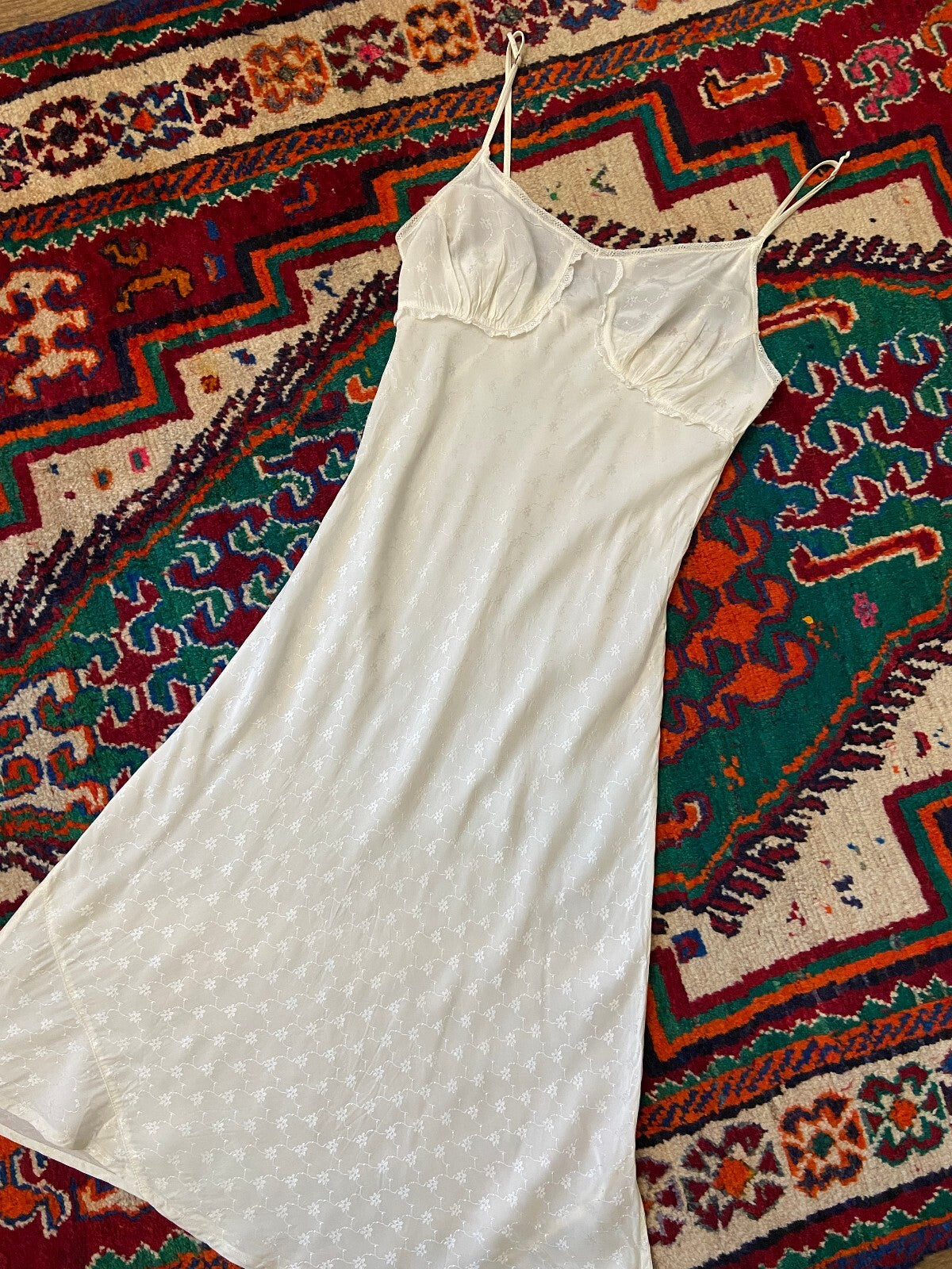Antique Cream Lace Trim Slip