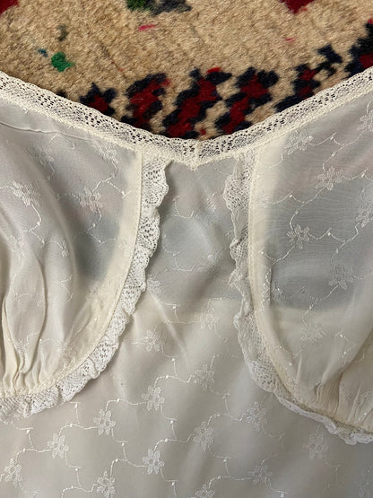 Antique Cream Lace Trim Slip