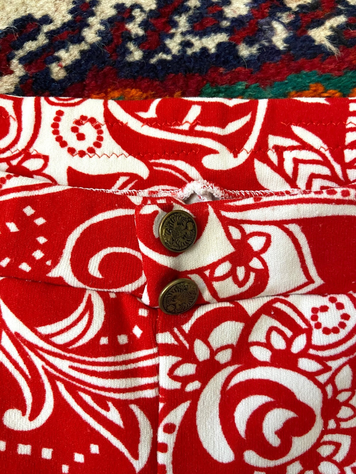 Vintage 1970s Red & White Swim Shorts