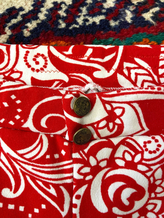 Vintage 1970s Red & White Swim Shorts