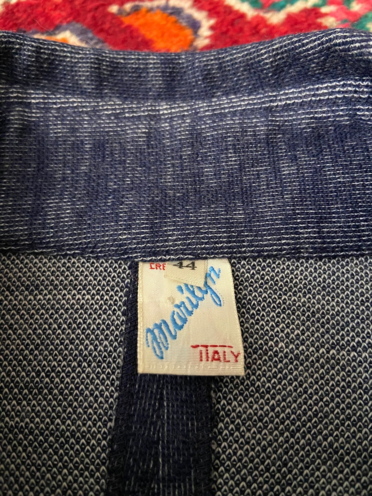 Vintage 1970s Denim Look Button Down Dress