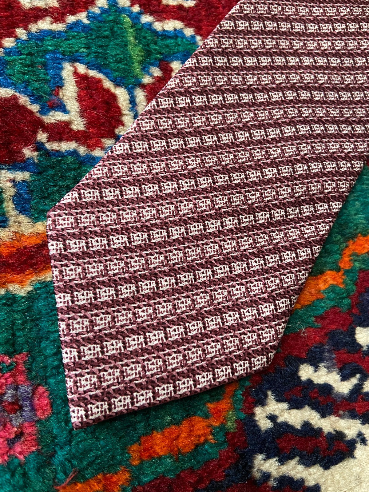 Vintage 1980s Japanese Pink Silk Tie