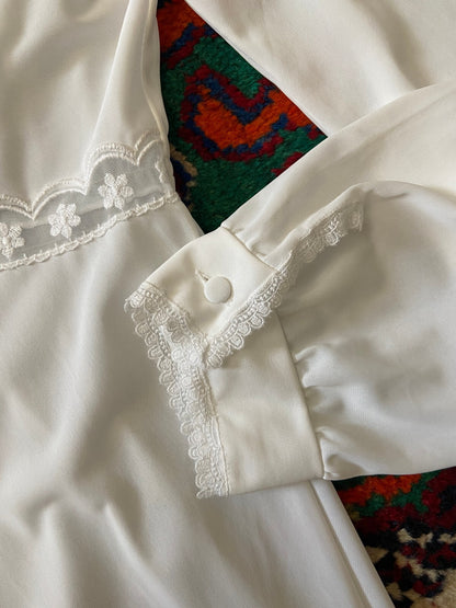 Vintage 1970s Button Up Night Dress