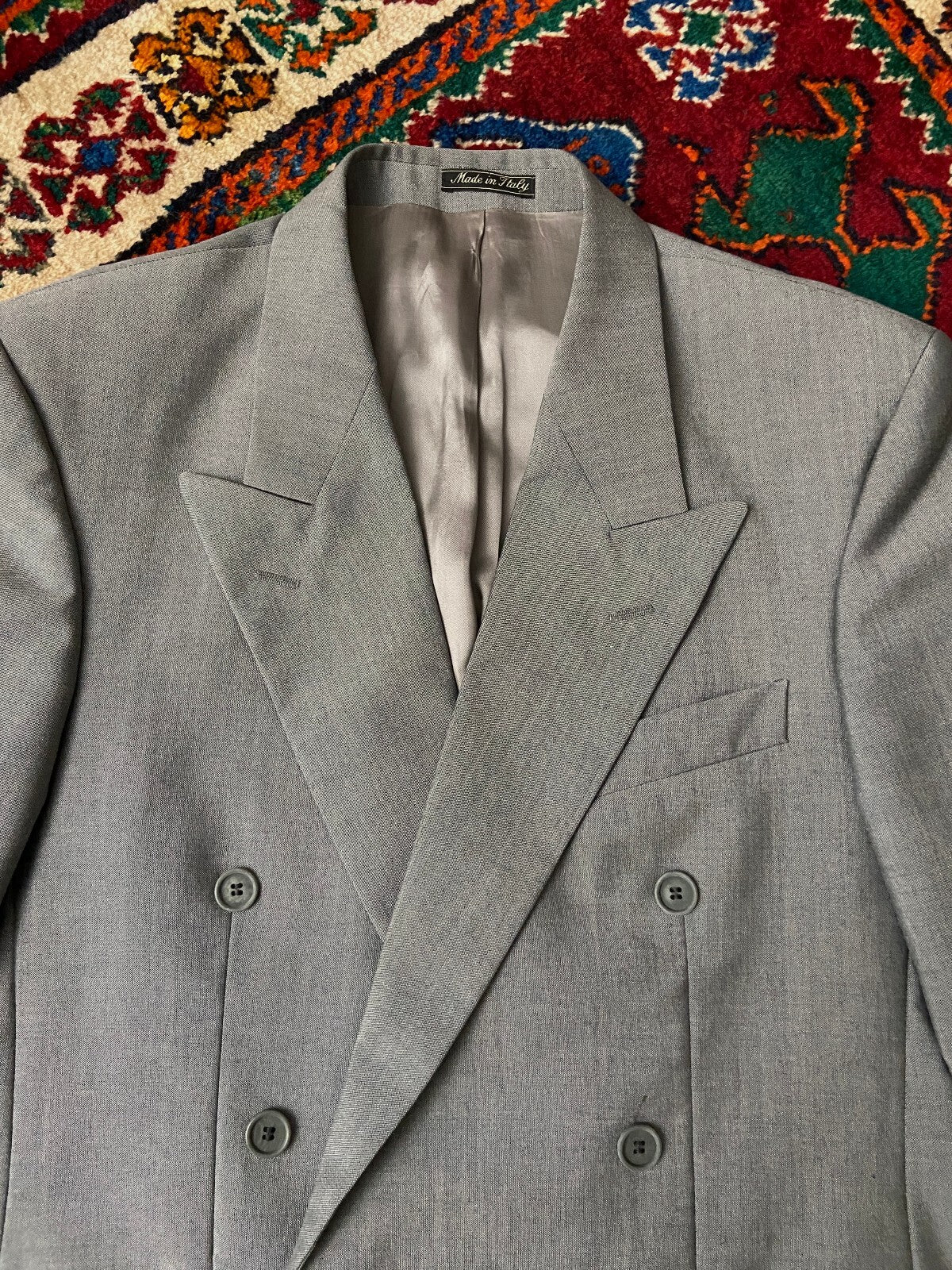 Vintage 1980s Italian Peak Collar Blazer Jacket