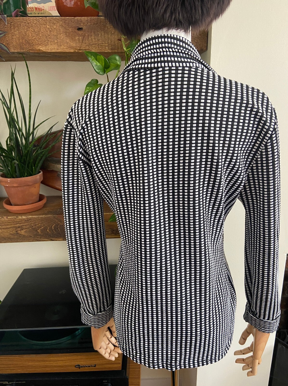 Vintage Italian Black & White Knit Shirt