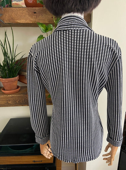 Vintage Italian Black & White Knit Shirt