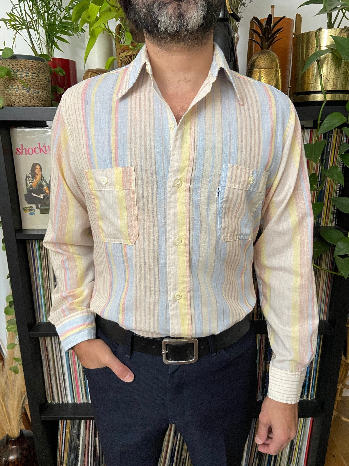 Vintage 1970s Levi's Striped Pastel Shirt