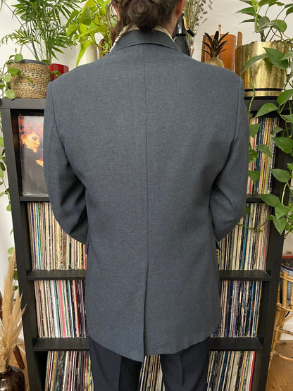 Vintage 1970s Grey Sports Blazer Jacket