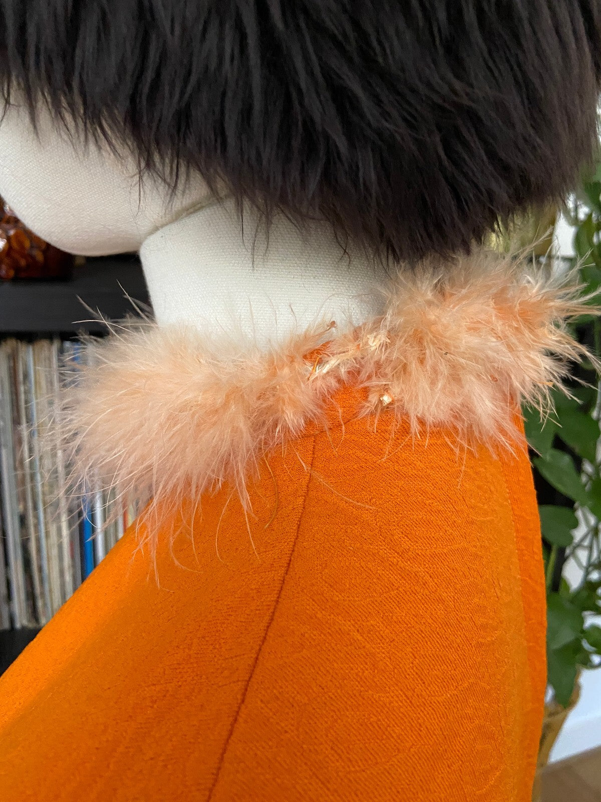 Vintage 1960s Space Age Orange Mod Dress