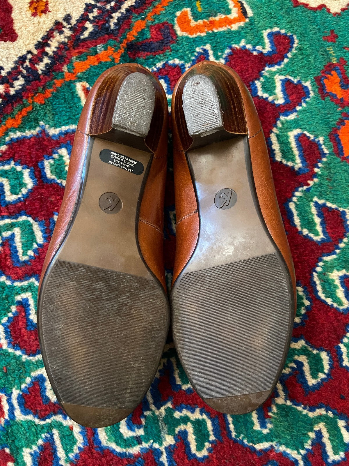 Vintage 1980s Brown Fringed Loafer Pumps UK 5