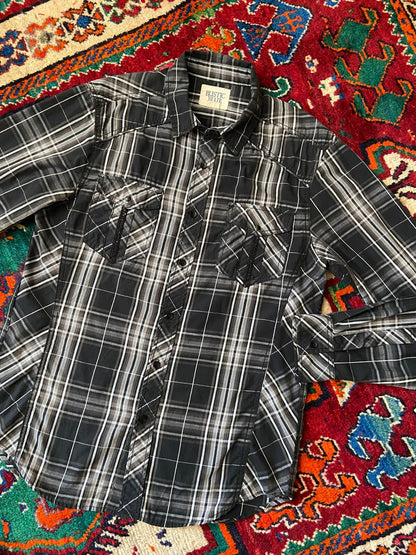 Vintage 90s Black Western Shirt
