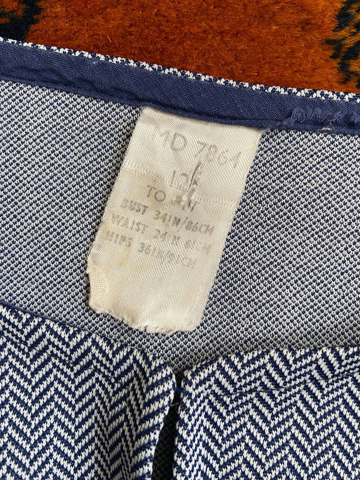 Vintage 1960s Navy & White Cropped Jacket