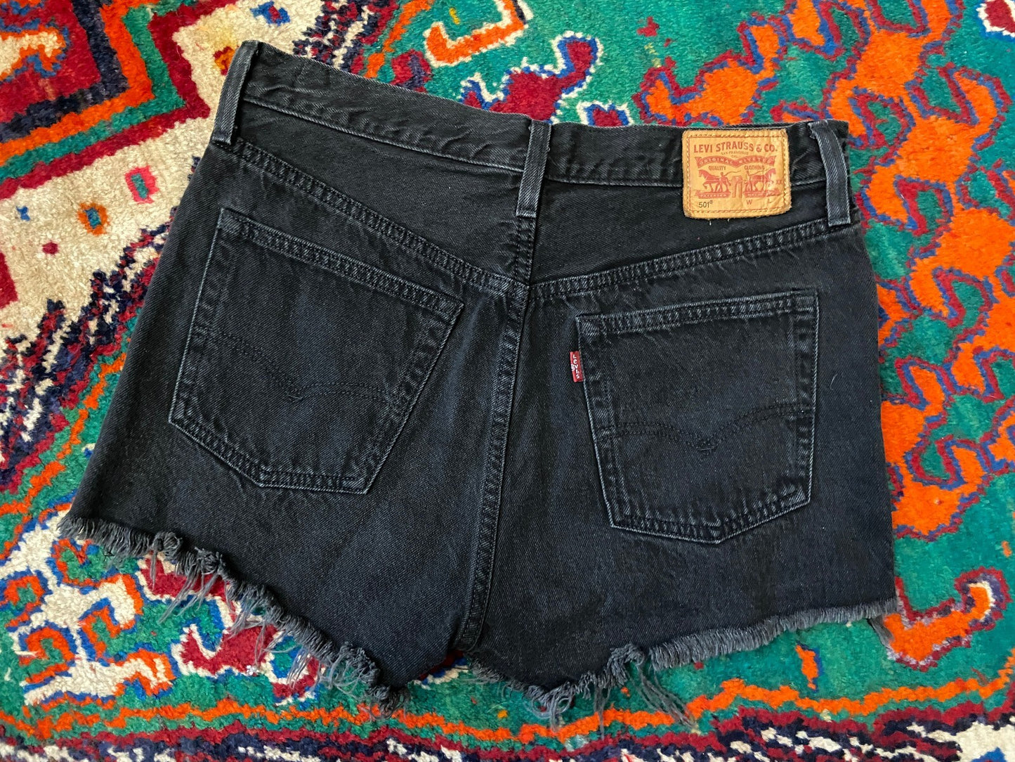 Black Levi's Cut Off Shorts W30