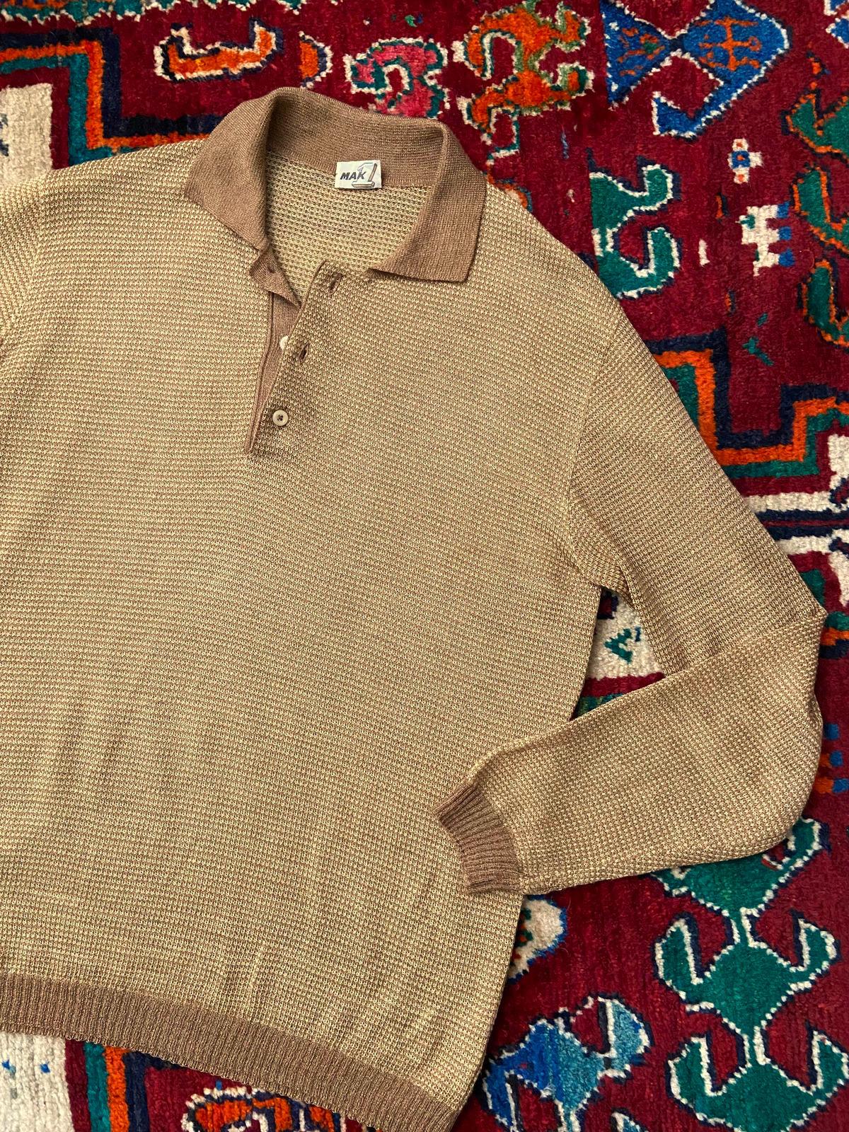 Vintage 1970s Beige Knit Sweatshirt