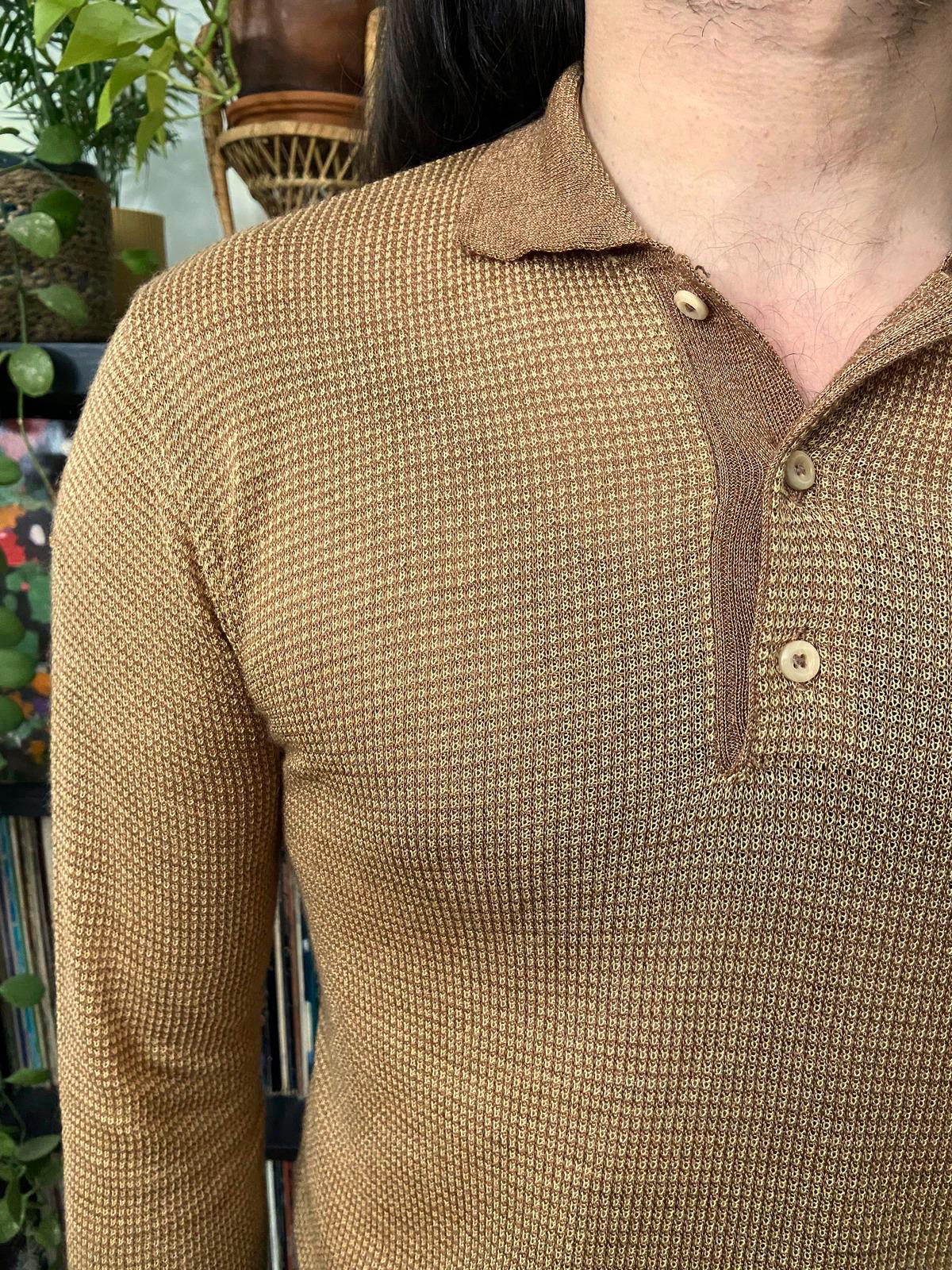 Vintage 1970s Beige Knit Sweatshirt