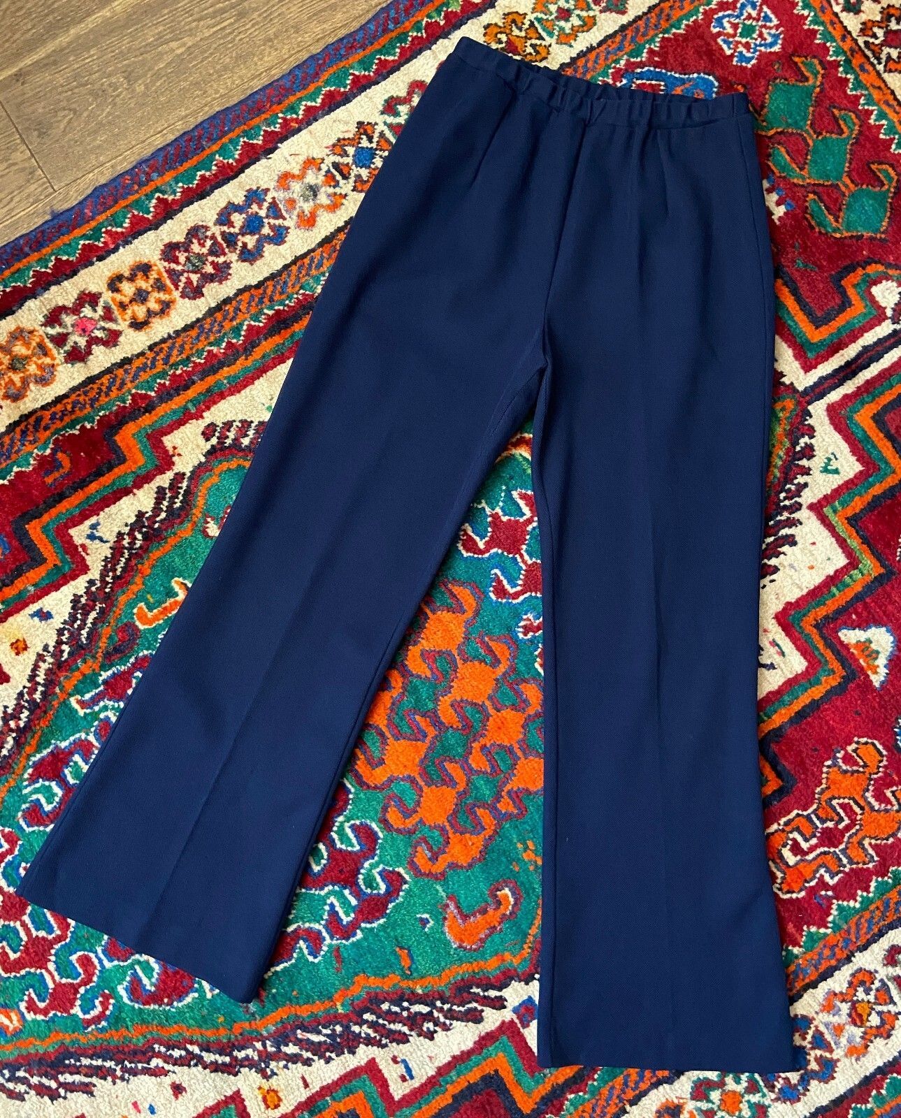 Vintage 1960s Navy Flared Trousers