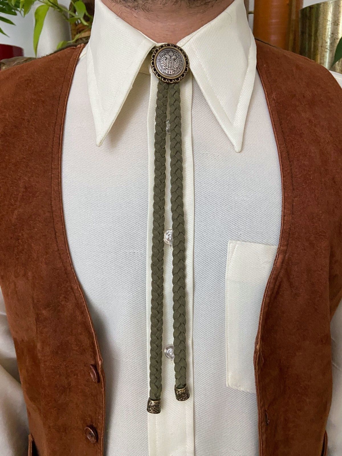 Vintage Maria Theresa Thaler Alpine Western Bolo Tie