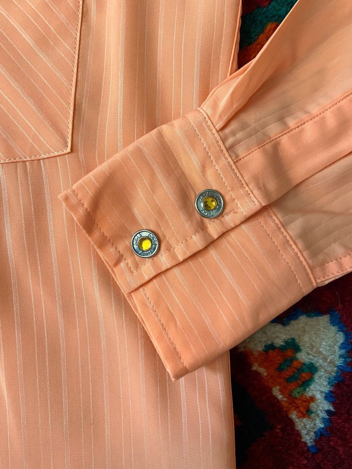 Vintage 1980s Peach Western Shirt