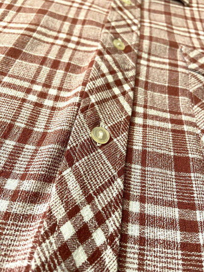 Vintage 1970s Terracotta & White Deadstock Shirt