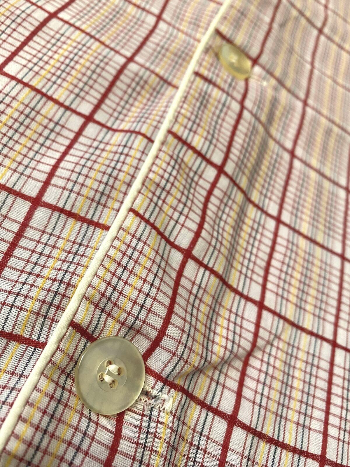 Vintage 1960s Red Pajama Shirt