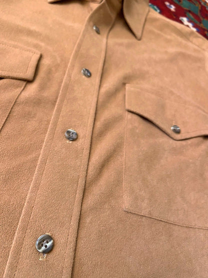 Vintage 1970s Beige Moleskin Shirt