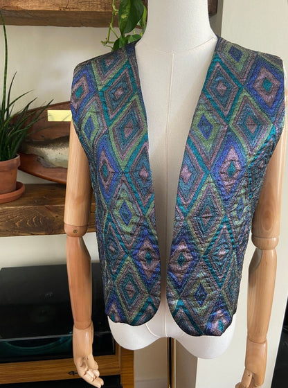 Vintage 1980s Metallic Waistcoat