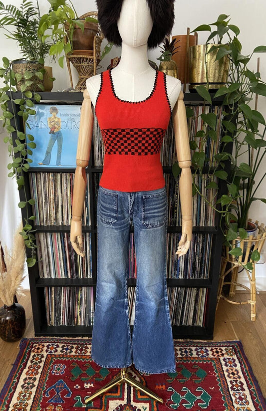 Vintage 90s Patch Pocket Flared Levi Jeans W29