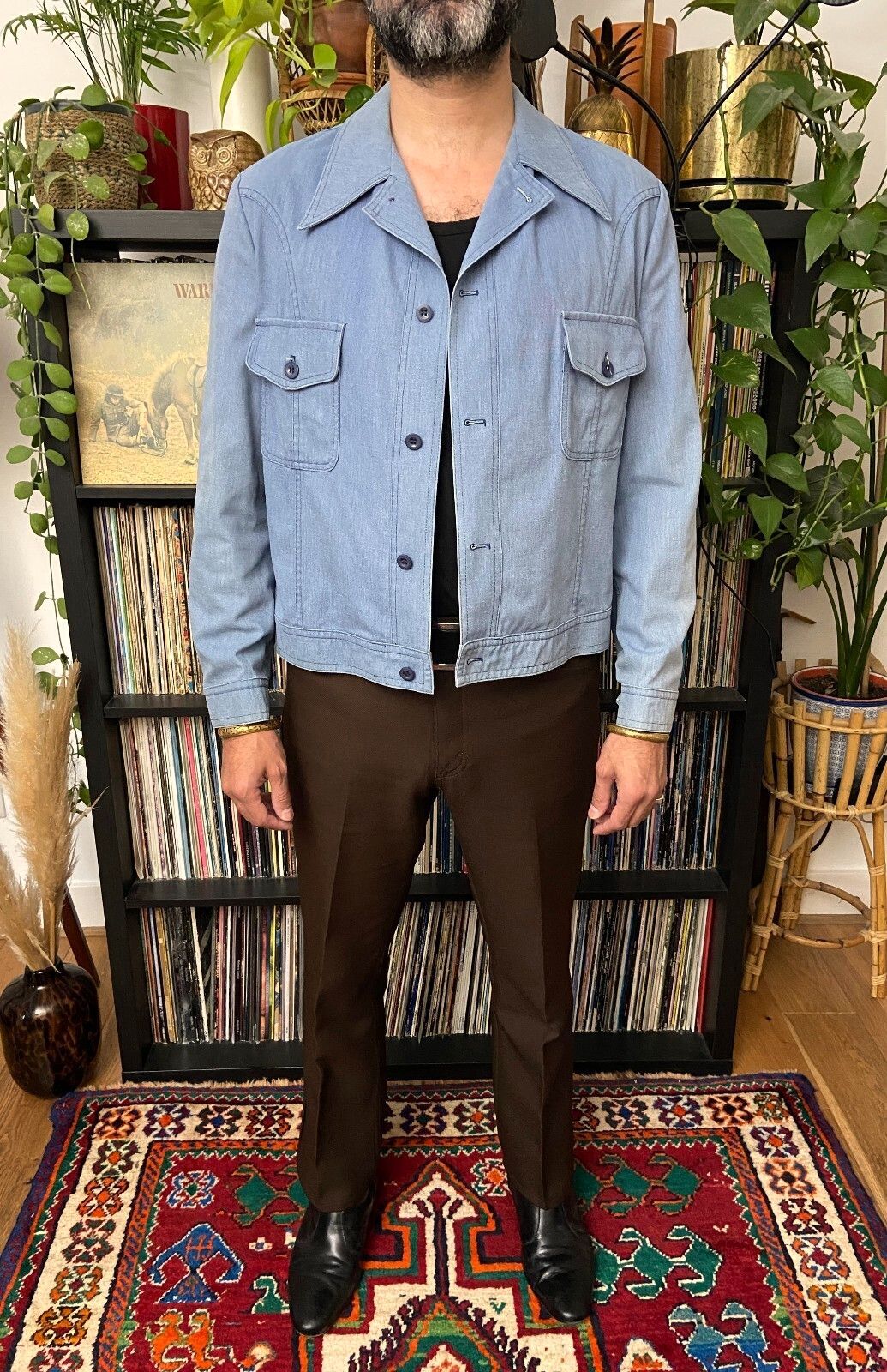 Vintage 1970s St Michael Dagger Collar Denim Jacket