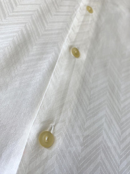 Vintage XL 1970s Woven Herringbone Dagger Collar Shirt