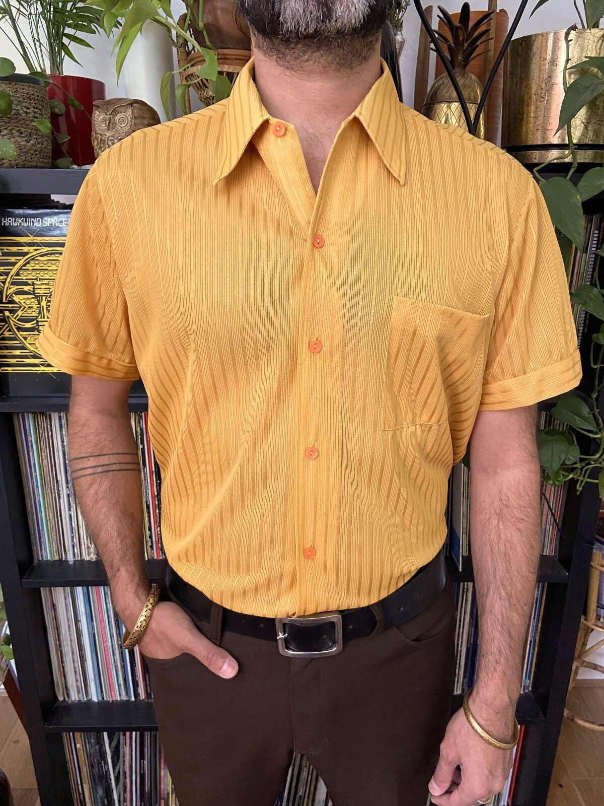 Vintage 1970s Golden Yellow Shirt
