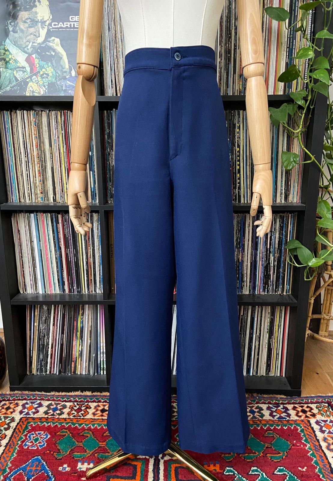Vintage 1970s Navy Wide Leg Levis Trousers W36
