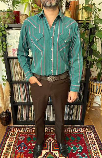 Vintage 90s Green Ely Western Shirt
