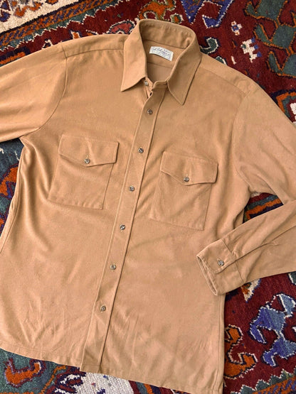 Vintage 1970s Beige Moleskin Shirt