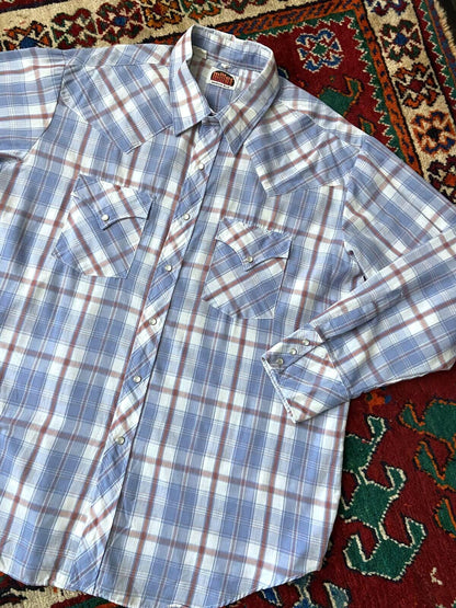 Vintage Light Blue Miller Western Shirt